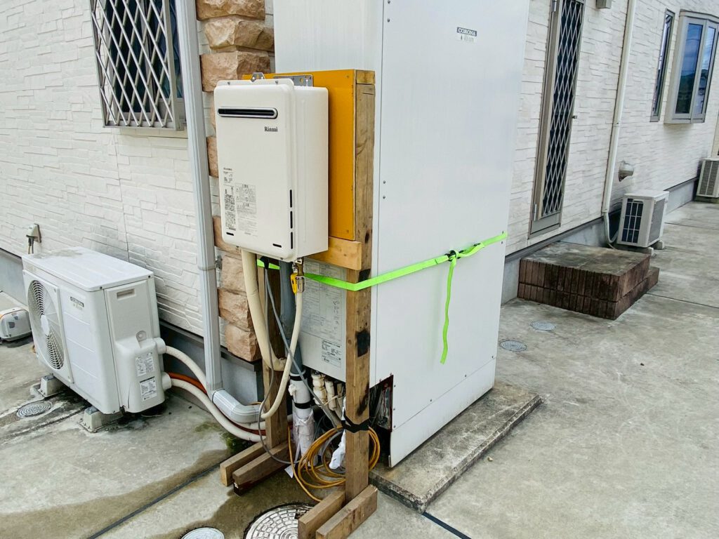 仮設給湯器写真